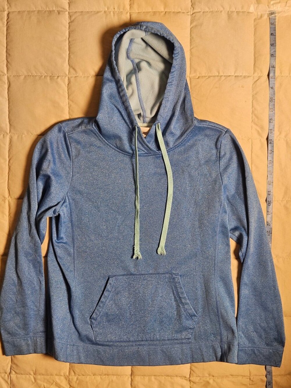 Danskin Now Hoodie Womens M Blue Pullover Sweatshirt Fleece Pocket